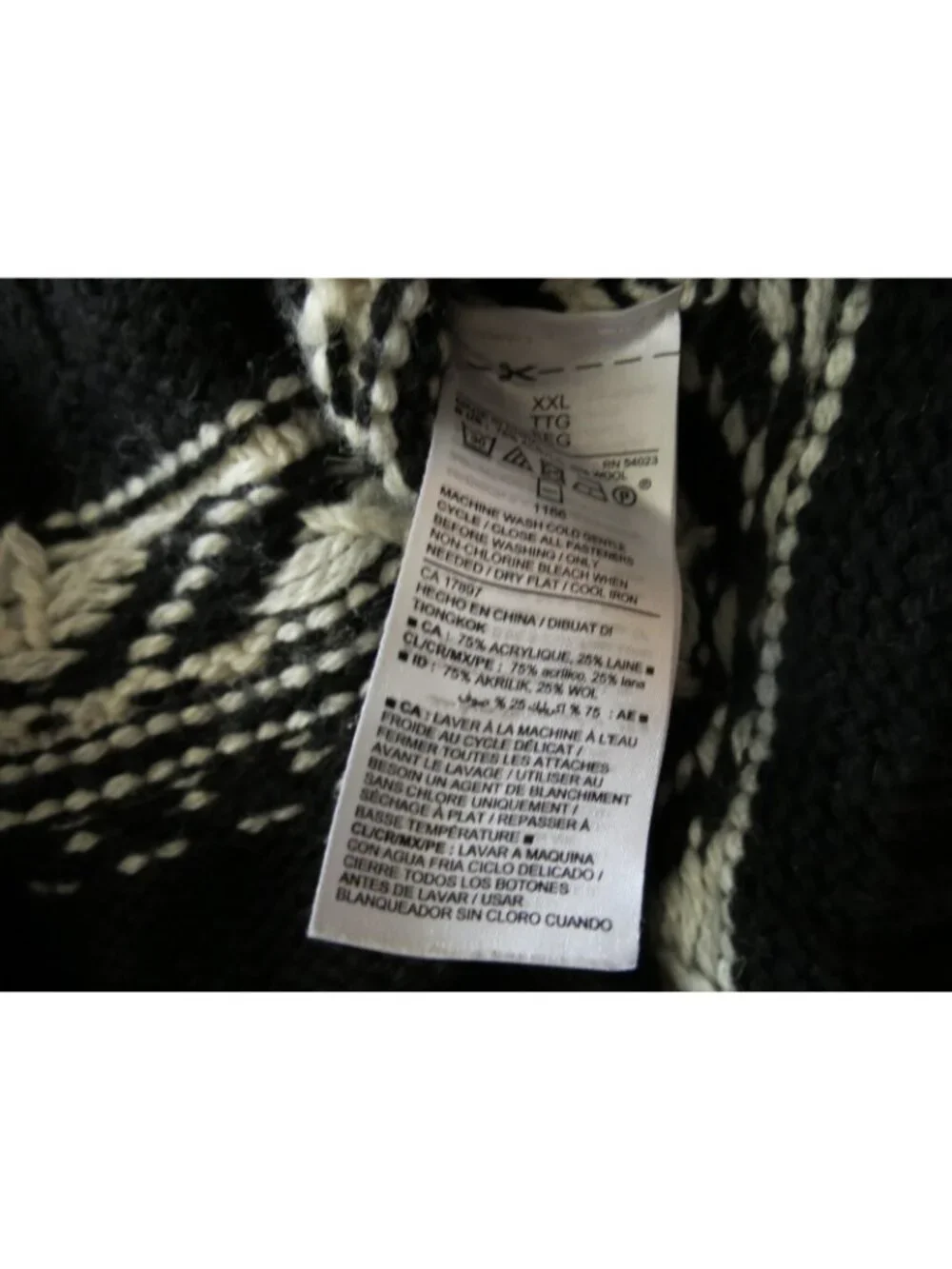 Mens Old Navy Fair Isle Full-Zip Cardigan Sweater XXL